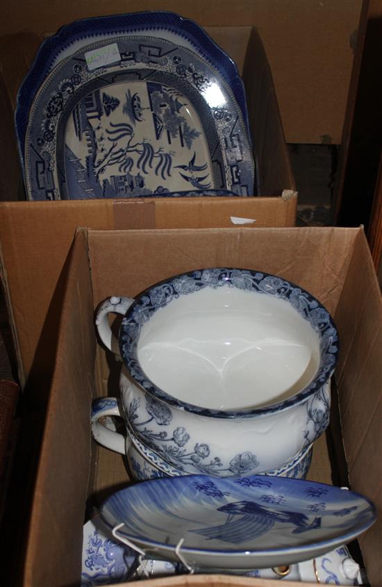Indian bowl, circular snuff box, Halycon Days box, miniature, blue & white Vic printed pottery, Royal Worcs dragon pt tea set, etc(-)